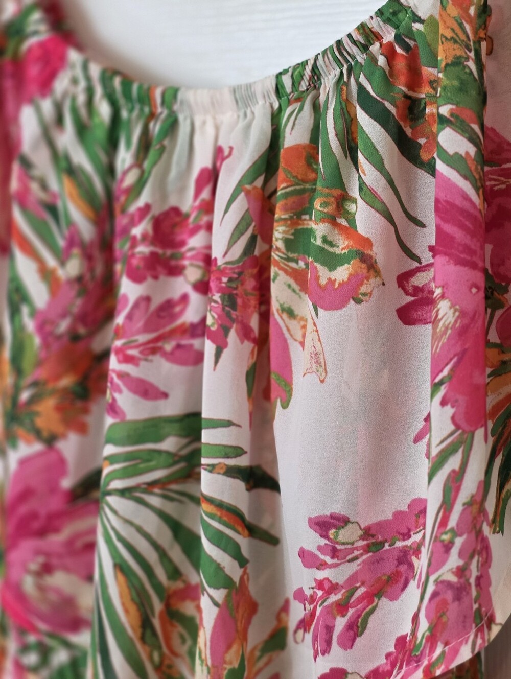 Baltic Born Sonoma Off Shoulder Maxi Tropical Floral Women’s Dress Medium - Picture 5 of 8
